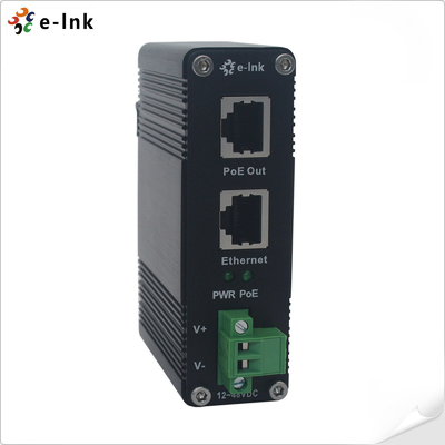 quality Din Rail Gigabit Active PoE Injector 48V 30W PoE To PoE+ Adapter factory