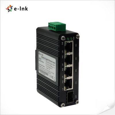 quality 12VDC-48VDC Industrial Small Poe Switch 5 Port Injector factory